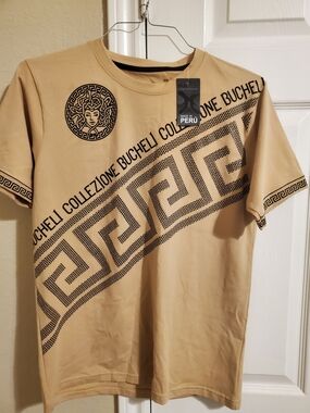 Tan Graphic Short Sleeve Tee